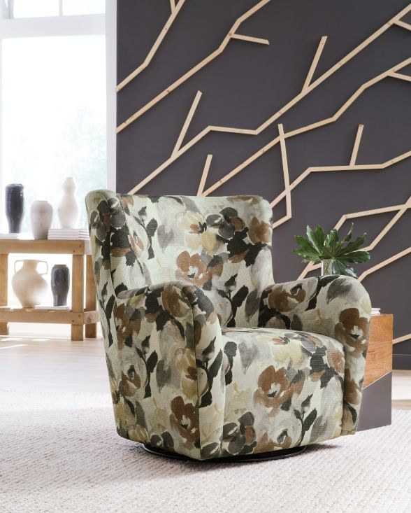 Signature Design by Ashley® Rowenburg Multi-Colored Swivel Glider Accent Chair-1