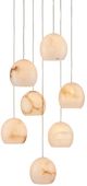 Currey & Company Lazio Multi-Drop Natural/Painted Silver Pendant Lighting-0