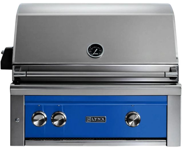 LYNX® Professional 2-Burner Pacific Blue Built-In Natural Gas Grill with Rotisserie-0