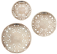 Olliix by Madison Park Medallion Trio 3 Natural/White Wood Wall Decoration Set-1