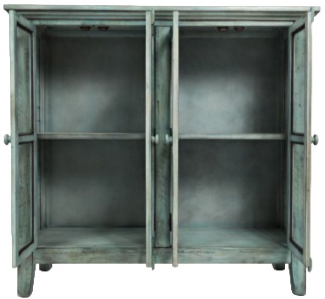 Jofran Inc. Rustic Shores Surfside Blue 4-Door Accent Cabinet-2