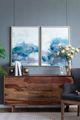 A & B Home Blue/Purple/White 36" Printed Acrylic Wall Art-5