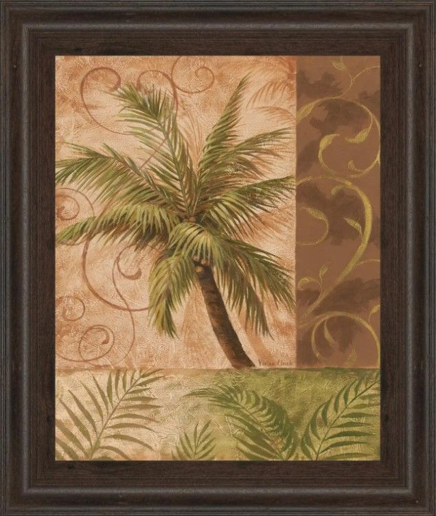 Classy Art Tropical Breeze I by Vivian Flasch Framed Wall Art-0