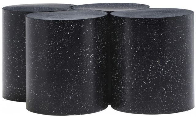 Meridian Furniture Dimple 4-Piece Black 18'' Modular Nesting Coffee Table Set-0