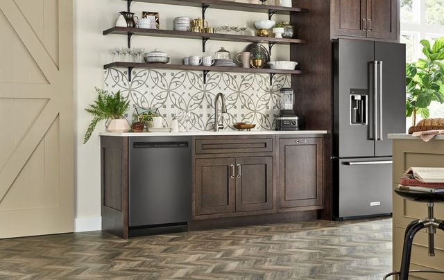 KitchenAid® 24" PrintShield™ Black Stainless Steel Built In Dishwasher-9