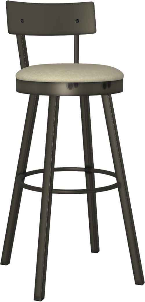 Amisco Customizable Lauren Upholstered Swivel Spectator Stool-0