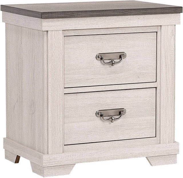 Crown Mark Leighton Gray/White Nightstand-0