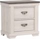 Crown Mark Leighton Gray/White Nightstand-0