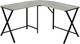 Monarch Specialties Inc. 55"L Grey Top with Black Metal Corner Computer Desk-2