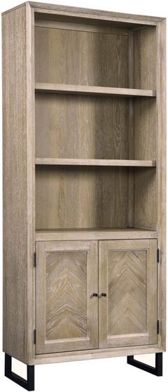 aspenhome® Harper Point Bleached Khaki Door Bookcase