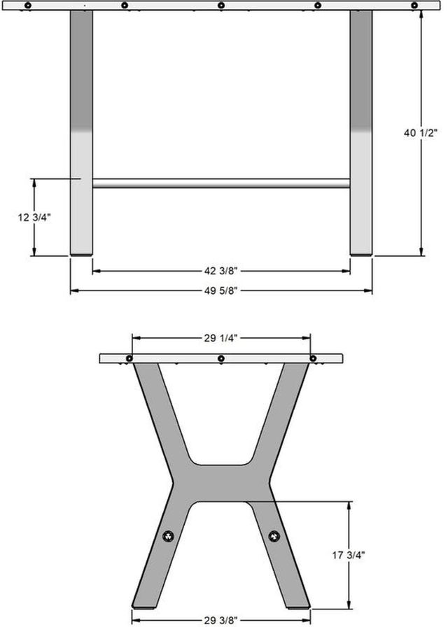 Amisco Customizable Parade 42" Solid Birch Bar with 1.63" Thick Tabletop-2