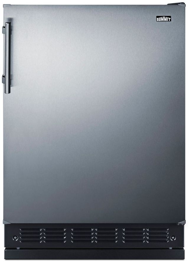 Summit® 24" 5 Cu. Ft. Stainless Steel Under The Counter European Refrigerator -0