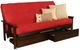 Kodiak Furniture Monterey Suede Peat/Espresso Full Storage Futon with Mattress-0
