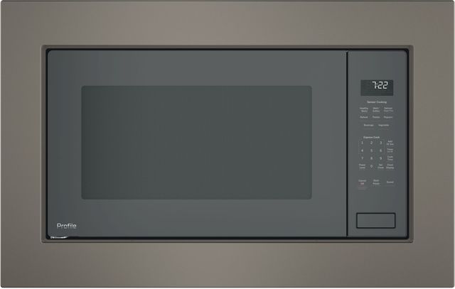 GE® 29.75" Fingerprint Resistant Slate Built In Microwave Trim-1
