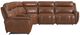 Flexsteel® Swift 6-Piece Hazelnut Leather Power Reclining Sectional with Power Headrests and Lumbar-1