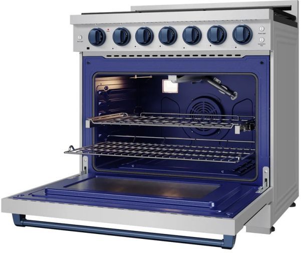 Thor Kitchen® Gordon Ramsay 36" Stainless Steel/Blue Freestanding Pro Style Gas Range-4