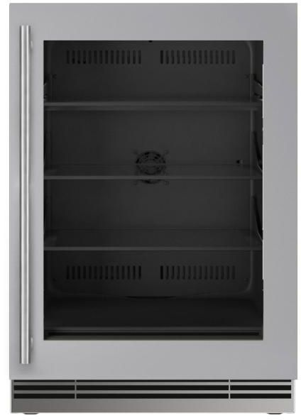 U-Line®  Home Collection 24" 5.1 Cu. Ft. Stainless Steel Refrigerator with Glass Door-0