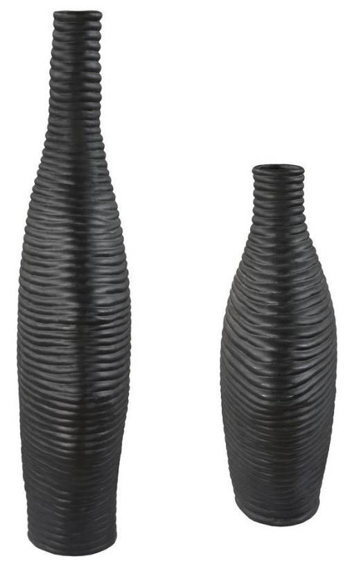 Uttermost® Duostacked 2-Piece Matte Black Vase Set-3