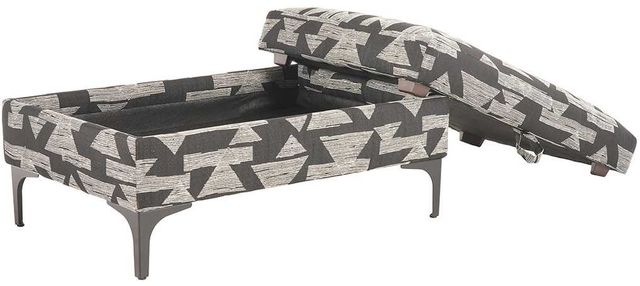 Marshfield Furniture Carmen Black/Gray Cocktail Storage Ottoman-1