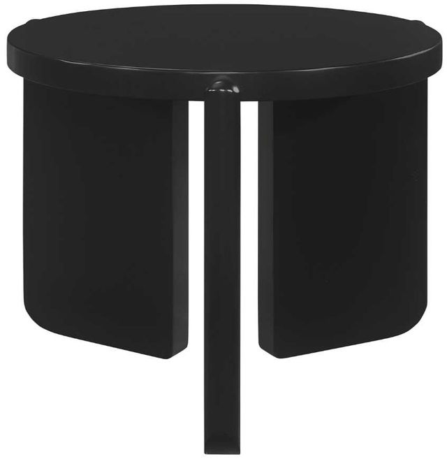 Coaster® Cordova Black Round End Table-0