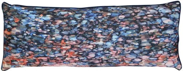 Stylecraft Norman Wyatt Home Navy Blue/Pink Designer Lumbar Pillow-0