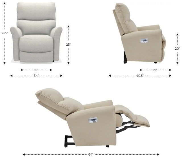 La-Z-Boy® Rowan Graphite Leather Power Wall Recliner with Headrest and Lumbar-2