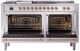 Ilve® Nostalgie II Series 60" Stainless Steel Pro Style Dual Fuel Range-2
