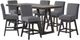 New Classic® Home Furnishings High Line 7-Piece Gray/Matte Brown Swivel Counter Dining Set-0