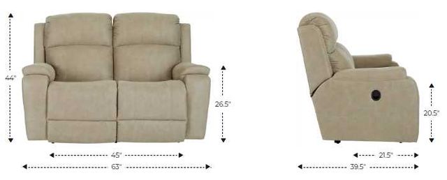 La-Z-Boy® Dorian Granite Manual Reclining Loveseat-2