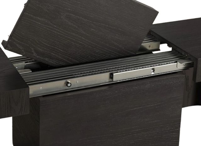 Transformer Table Transformer Dark Gray/Smoked Hickory  Extendable Dining Bench-2