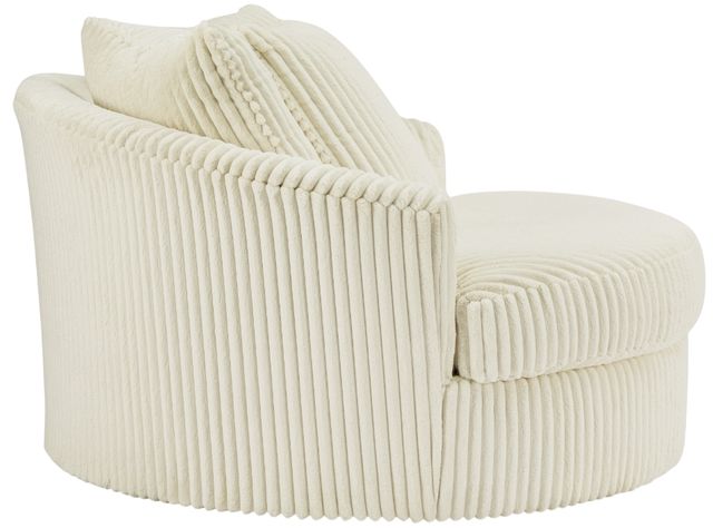 Signature Design by Ashley® Lindyn Ivory Oversized Swivel Accent Chair-3
