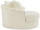 Signature Design by Ashley® Lindyn Ivory Oversized Swivel Accent Chair-3