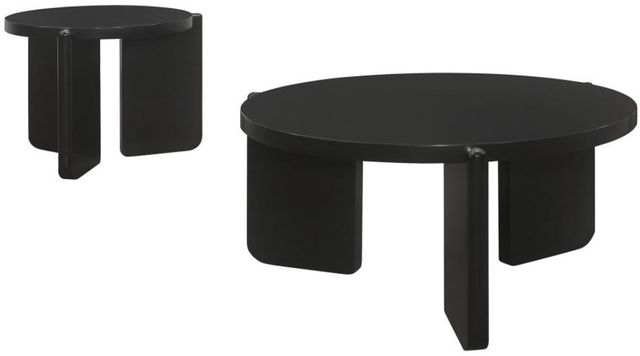 Coaster® Cordova 2-Piece Black Occasional Table Set-0