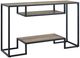 ACME Furniture Idella Rustic Oak Sofa Table with Black Base-0