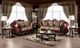 Furniture of America® Matteo Brown/Burgundy Loveseat-1