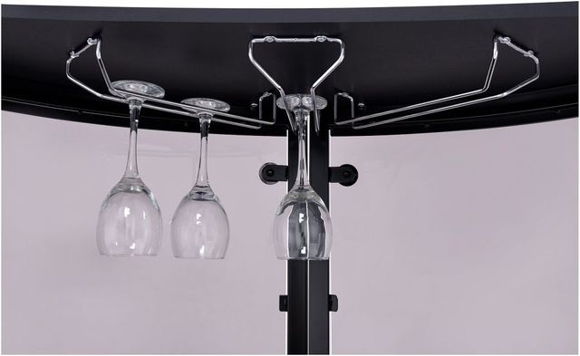 Coaster® Amarillo Black/Chrome 2-Tier Bar Unit-2
