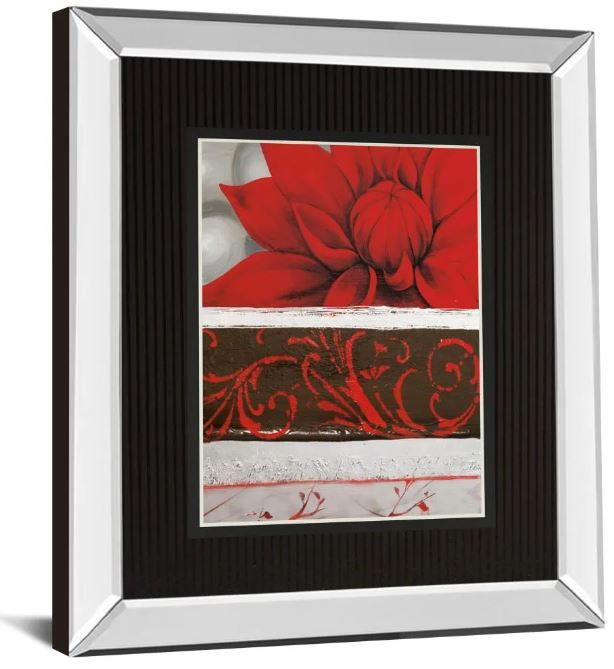Classy Art Sumptuous Red by Jasmin Zara Copley Mirror Framed Wall Art-1