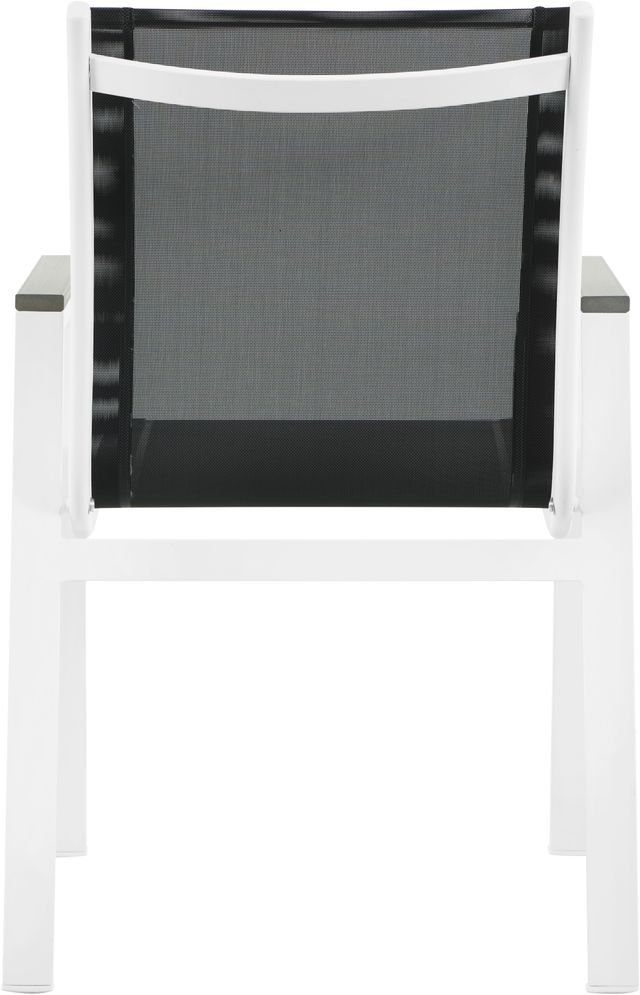Meridian Furniture Nizuc 2-Piece Black Outdoor Patio Mesh Dining Arm Chairs-3