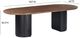 TOV Furniture Marlow Brown Oval Dining Table with Black Base-2