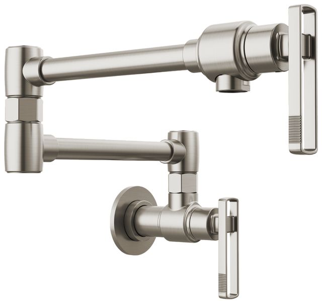 Brizo Kintsu® Lumicoat® Stainless Wall Mount Pot Filler with Knob Handle-0