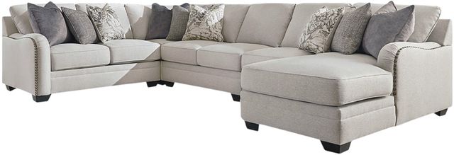 Benchcraft® Dellara 4-Piece Chalk Right-Arm Facing Sectional with Corner Chaise-0
