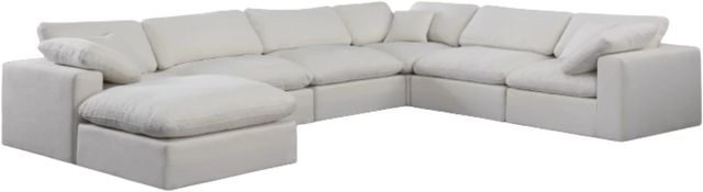 Meridian Furniture Comfy 7-Piece Cream Modular Sectional-0