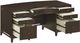 aspenhome® Sutton French Roast 66" Curved Executive Desk-2