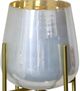 StyleCraft Ird Milky White/Gold Hurricane with Stand-1