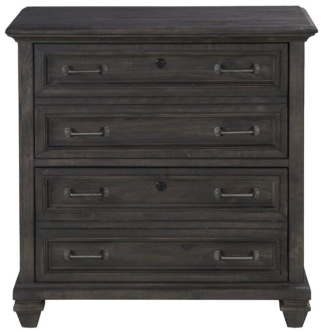 Magnussen Home® Sutton Place Weathered Charcoal Gray Lateral File-2