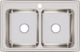 Elkay Lustertone® Classic Lustrous Satin 33" x 21-1/4" x 7-7/8" 1-Hole Equal Double Bowl Drop-In Sink-1