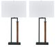Signature Design by Ashley® Voslen Black Table Lamp with Brown Accent-1