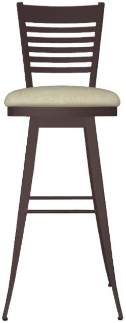 Amisco Customizable Edwin Upholstered Swivel Spectator Stool-1