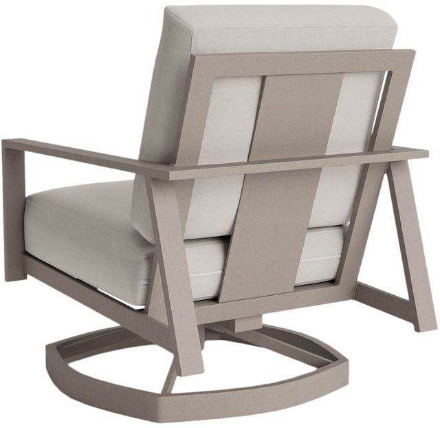 Bassett® Furniture Customizable Morris Fabric Outdoor Swivel Rocker Chair-3