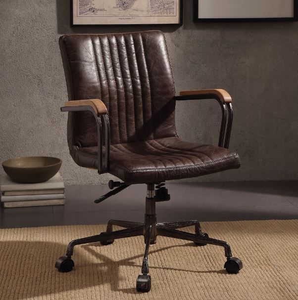 ACME Furniture Joslin Distress Chocolate Executive Office Chair-1